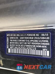 Zdjęcie 12 z 12 samochodu: 2016 PORSCHE CAYENNE VIN:WP1AA2A20GLA09219 - miniatura