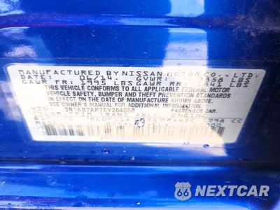 Zdjęcie 12 z 12 samochodu: 2014 NISSAN SENTRA SR VIN:3N1AB7AP7EY264058 - miniatura