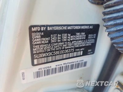 Zdjęcie 14 z 14 samochodu: 2014 BMW X3 VIN:5UXWX9C58E0D36375 - miniatura