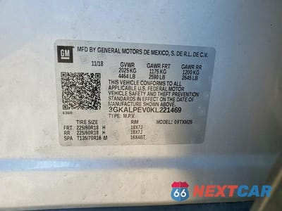 Zdjęcie 13 z 13 samochodu: 2019 GMC TERRAIN SLT VIN:3GKALPEV0KL221469 - miniatura