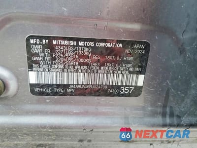 Zdjęcie 13 z 13 samochodu: 2024 MITSUBISHI OUTLANDER SPORT S/SE VIN:JA4ARUAU6RU024709 - miniatura