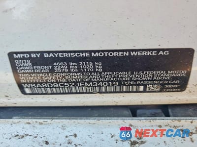 Zdjęcie 12 z 12 samochodu: 2018 BMW 330 XI VIN:WBA8D9C52JEM34019 - miniatura