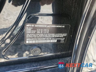 Zdjęcie 12 z 12 samochodu: 2013 BMW 528 XI VIN:WBAXH5C56DDW14574 - miniatura