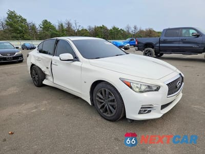 Czwarte zdjęcie samochodu z boku: 2015 INFINITI Q50 BASE VIN:JN1BV7AR9FM398846 - miniatura