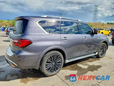 Trzecie zdjęcie samochodu z tyłu: 2019 INFINITI QX80 LIMITED VIN:JN8AZ2NE5K9228119 - miniatura
