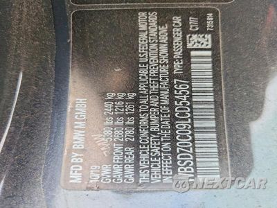 Zdjęcie 12 z 12 samochodu: 2020 BMW M8 VIN:WBSDZ0C09LCD54567 - miniatura