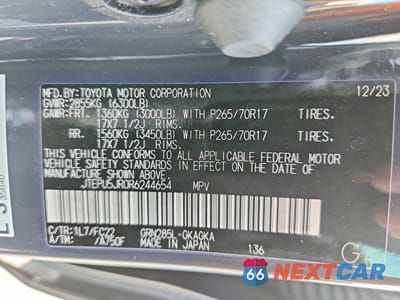 Zdjęcie 13 z 13 samochodu: 2024 TOYOTA 4RUNNER TRD OFF-ROAD VIN:JTEPU5JR0R6244654 - miniatura