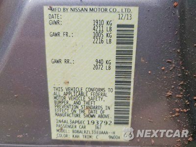 Zdjęcie 12 z 12 samochodu: 2014 NISSAN ALTIMA 2.5 S VIN:1N4AL3AP6EC193792 - miniatura