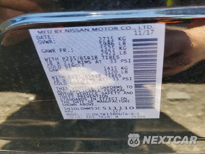 Zdjęcie 13 z 13 samochodu: 2018 INFINITI QX60 BASE VIN:5N1DL0MM5JC511110 - miniatura