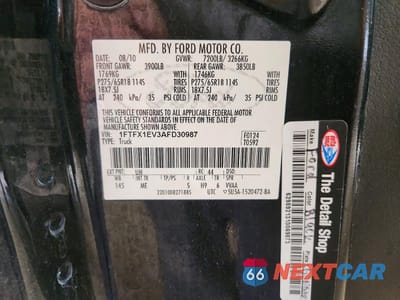 Zdjęcie 12 z 12 samochodu: 2010 FORD F150 SUPER CAB VIN:1FTFX1EV3AFD30987 - miniatura