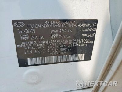Zdjęcie 12 z 12 samochodu: 2021 HYUNDAI SONATA LIMITED VIN:5NPEH4J27MH108629 - miniatura