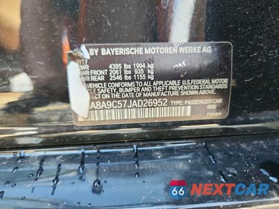 Zdjęcie 13 z 13 samochodu: 2018 BMW 320 I VIN:WBA8A9C57JAD26952 - miniatura