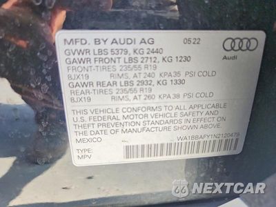 Zdjęcie 13 z 13 samochodu: 2022 AUDI Q5 PREMIUM PLUS 40 VIN:WA1BBAFY1N2120479 - miniatura