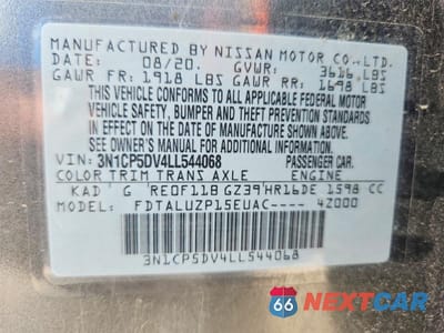 Zdjęcie 12 z 12 samochodu: 2020 NISSAN KICKS SR VIN:3N1CP5DV4LL544068 - miniatura