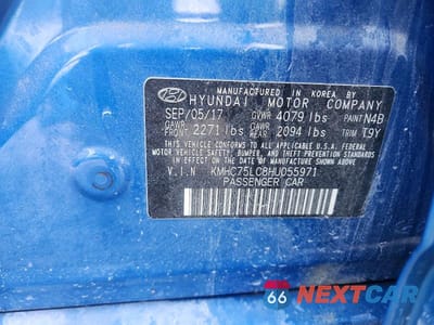 Zdjęcie 14 z 14 samochodu: 2017 HYUNDAI IONIQ SEL VIN:KMHC75LC8HU055971 - miniatura