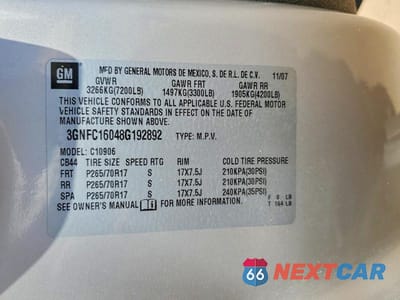 Zdjęcie 13 z 13 samochodu: 2008 CHEVROLET SUBURBAN C1500 LS VIN:3GNFC16048G192892 - miniatura