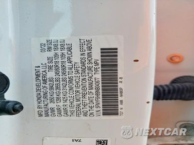 Zdjęcie 12 z 12 samochodu: 2022 HONDA PILOT TRAILSPORT VIN:5FNYF6H89NB043677 - miniatura