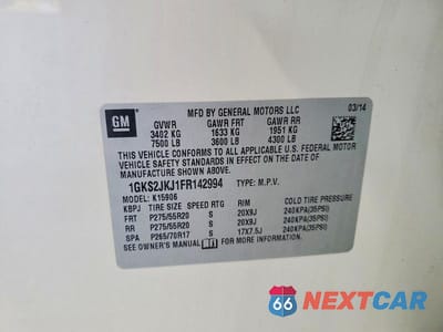 Zdjęcie 13 z 13 samochodu: 2015 GMC YUKON XL DENALI VIN:1GKS2JKJ1FR142994 - miniatura