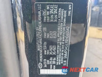 Zdjęcie 13 z 13 samochodu: 2024 HYUNDAI SANTA FE CALLIGRAPHY VIN:5NMP54GL9RH060542 - miniatura