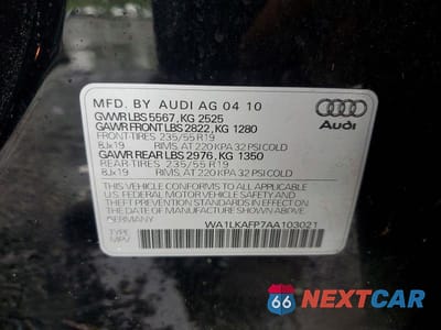Zdjęcie 13 z 13 samochodu: 2010 AUDI Q5 PREMIUM PLUS VIN:WA1LKAFP7AA103021 - miniatura