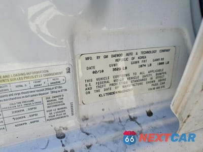 Zdjęcie 12 z 12 samochodu: 2010 CHEVROLET AVEO LS VIN:KL1TD5DE4AB094207 - miniatura