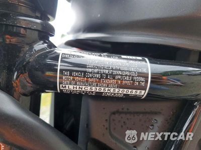 Zdjęcie 9 z 9 samochodu: 2019 HONDA CMX300 VIN:MLHNC5305K5200655 - miniatura