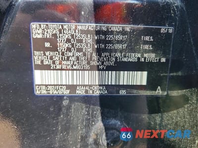 Zdjęcie 13 z 13 samochodu: 2018 TOYOTA RAV4 XLE VIN:2T3RFREV6JW803195 - miniatura