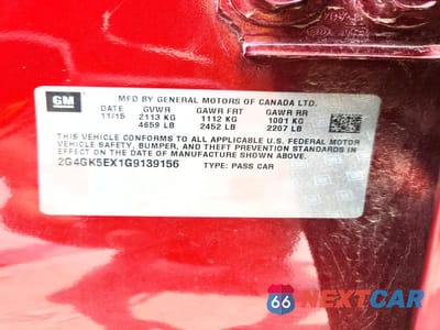 Zdjęcie 12 z 12 samochodu: 2016 BUICK REGAL VIN:2G4GK5EX1G9139156 - miniatura