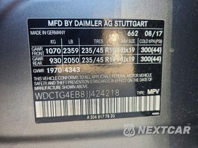Zdjęcie 12 z 12 samochodu: 2018 MERCEDES-BENZ GLA 250 VIN:WDCTG4EB8JJ424218 - miniatura