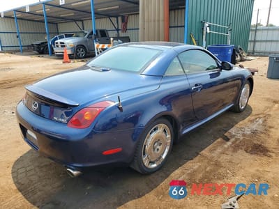 Trzecie zdjęcie samochodu z tyłu: 2002 LEXUS SC 430 VIN:JTHFN48Y420023831 - miniatura