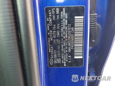 Zdjęcie 12 z 12 samochodu: 2024 HYUNDAI ELANTRA BLUE VIN:KMHLM4DJ5RU097872 - miniatura