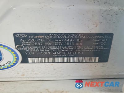 Zdjęcie 12 z 12 samochodu: 2016 HYUNDAI SONATA SPORT VIN:5NPE34AFXGH434091 - miniatura