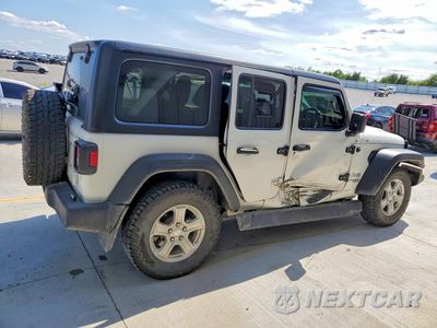 Trzecie zdjęcie samochodu z tyłu: 2021 JEEP WRANGLER UNLIMITED SPORT VIN:1C4HJXKN4MW591356 - miniatura