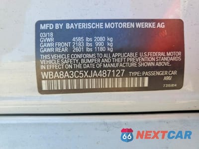 Zdjęcie 12 z 12 samochodu: 2018 BMW 320 XI VIN:WBA8A3C5XJA487127 - miniatura