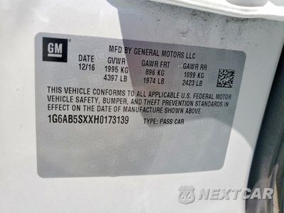 Zdjęcie 12 z 12 samochodu: 2017 CADILLAC ATS LUXURY VIN:1G6AB5SXXH0173139 - miniatura