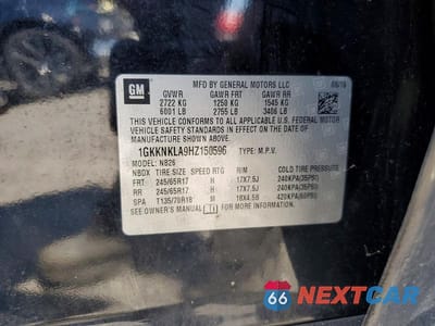 Zdjęcie 12 z 12 samochodu: 2017 GMC ACADIA SLE VIN:1GKKNKLA9HZ150596 - miniatura