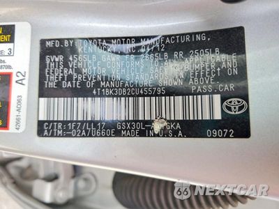 Zdjęcie 12 z 12 samochodu: 2012 TOYOTA AVALON BASE VIN:4T1BK3DB2CU455795 - miniatura