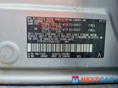 Zdjęcie 13 z 13 samochodu: 2023 TOYOTA RAV4 XLE VIN:2T3P1RFV7PW343400 - miniatura