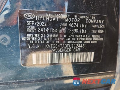 Zdjęcie 13 z 13 samochodu: 2023 GENESIS G70 2.0T VIN:KMTG34TA3PU112443 - miniatura