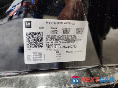 Zdjęcie 12 z 12 samochodu: 2019 CHEVROLET SILVERADO K1500 RST VIN:1GCUYEED2KZ140732 - miniatura