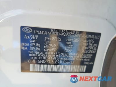 Zdjęcie 14 z 14 samochodu: 2018 HYUNDAI SANTA FE SPORT 2.4L VIN:5NMZU3LB9JH056742 - miniatura