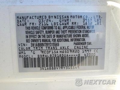 Zdjęcie 12 z 12 samochodu: 2024 NISSAN SENTRA S VIN:3N1AB8BV7RY315549 - miniatura