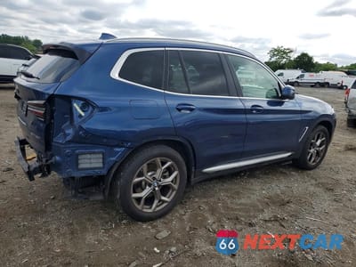 Trzecie zdjęcie samochodu z tyłu: 2022 BMW X3 XDRIVE30I VIN:5UX53DP04N9K86480 - miniatura
