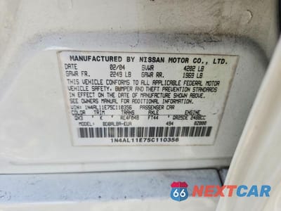 Zdjęcie 13 z 13 samochodu: 2005 NISSAN ALTIMA 2.5 VIN:1N4AL11E75C110356 - miniatura