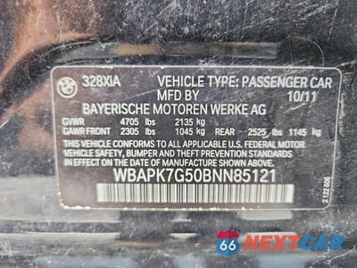 Zdjęcie 13 z 13 samochodu: 2011 BMW 328I XDRIVE VIN:WBAPK7G50BNN85121 - miniatura