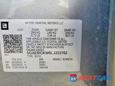 Zdjęcie 12 z 12 samochodu: 2020 BUICK ENCLAVE PREMIUM VIN:5GAERCKW9LJ233762 - miniatura