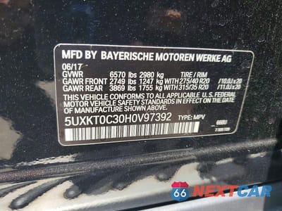 Zdjęcie 12 z 12 samochodu: 2017 BMW X5 XDR40E VIN:5UXKT0C30H0V97392 - miniatura