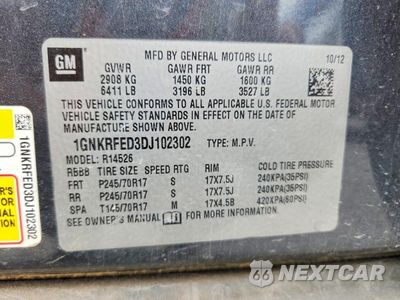Zdjęcie 13 z 13 samochodu: 2013 CHEVROLET TRAVERSE LS VIN:1GNKRFED3DJ102302 - miniatura