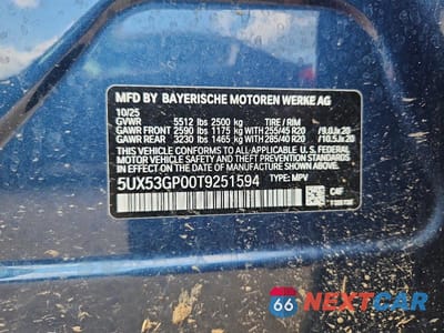 Zdjęcie 12 z 12 samochodu: 2026 BMW X3 30 XDRIVE VIN:5UX53GP00T9251594 - miniatura
