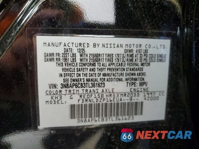 Zdjęcie 13 z 13 samochodu: 2026 NISSAN KICKS SV VIN:3N8AP6CB3TL361623 - miniatura